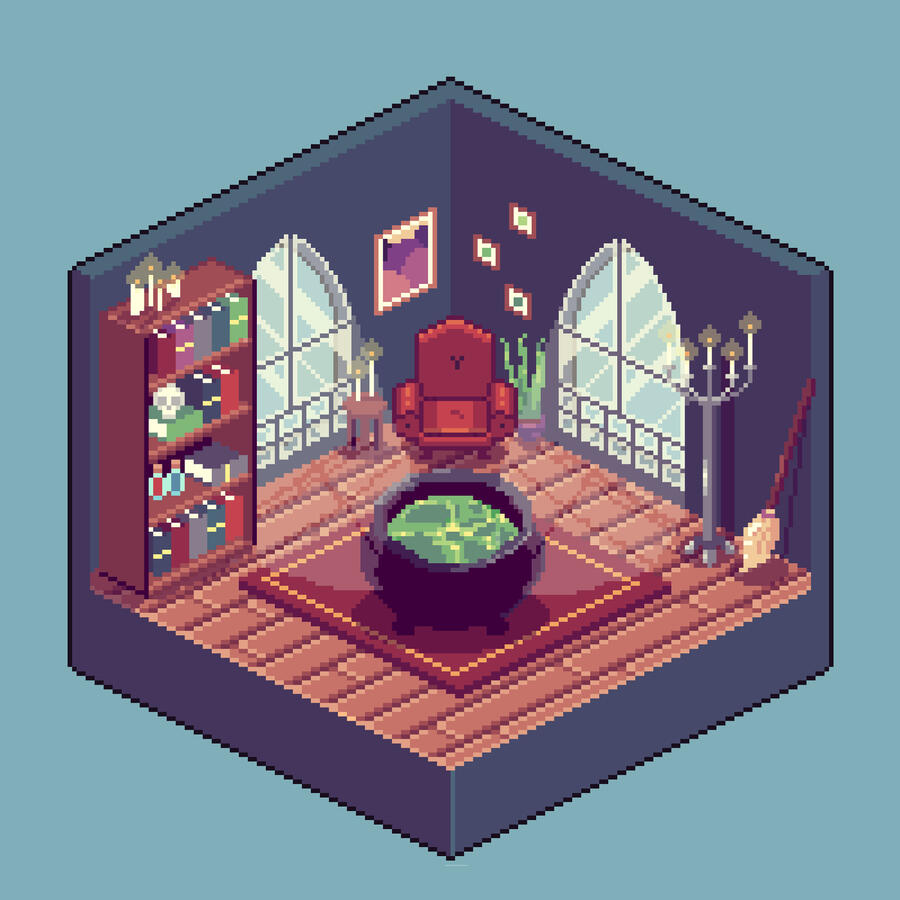Witch Isometric Room